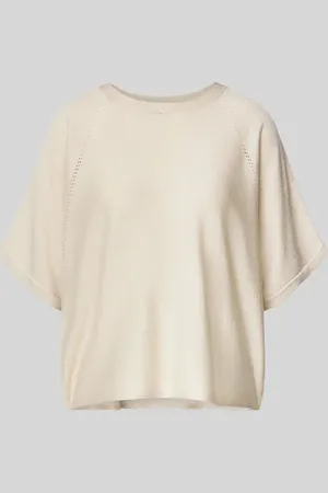 Comma, Strickshirt mit Rundhalsausschnitt in , Größe L