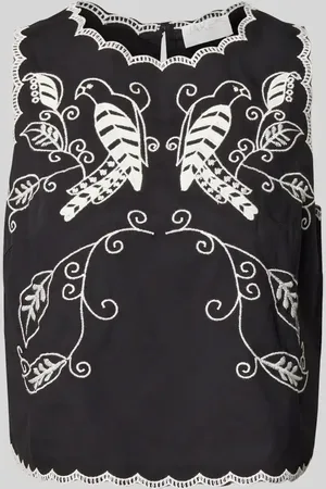 Jake*s Regular Fit Blusentop mit Motiv-Stitching in , Größe 32