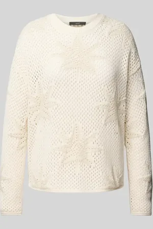 Oui Strickpullover mit geripptem Rundhalsausschnitt in , Größe 36