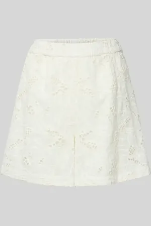 Y.A.S High Waist Shorts mit Lochstickerei Modell 