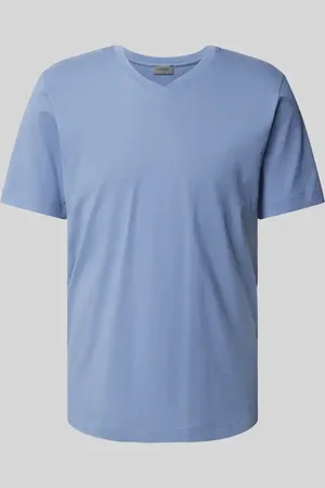 Hanro T-Shirt mit geripptem V-Ausschnitt in , Größe L
