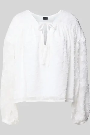 Gina Tricot Blusenshirt mit Schlüsselloch-Ausschnitt in , Größe L