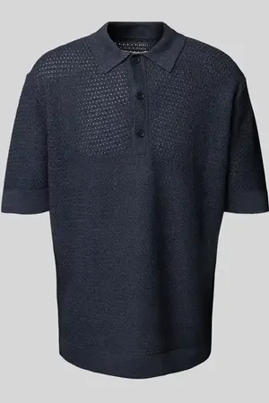 WoodWood Relaxed Fit Poloshirt in Strick-Optik in , Größe L