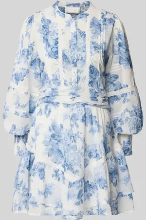 Neo Noir Knielanges Kleid mit Stehkragen Modell 