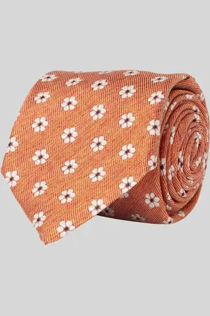ALTEA Seidenkrawatte mit floraler Stickerei Modell 