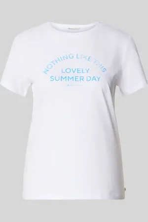 TOM TAILOR Regular Fit T-Shirt aus reiner Baumwolle in , Größe L