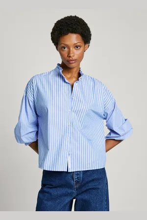 Pepe Jeans Bluse gestreift rüschen am hals