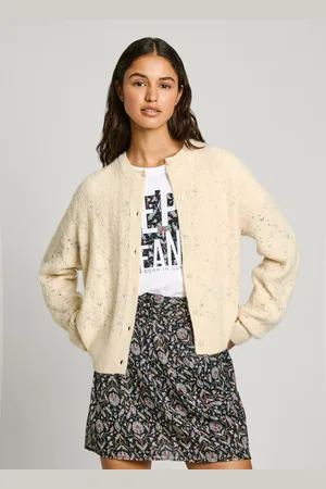 Pepe Jeans Cardigan strick durchbrochen rundausschnitt