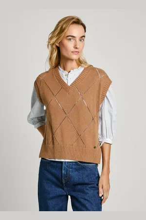Pepe Jeans Weste rauten v-ausschnitt