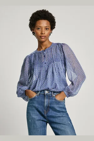 Pepe Jeans Bluse chiffon geometrischer druck