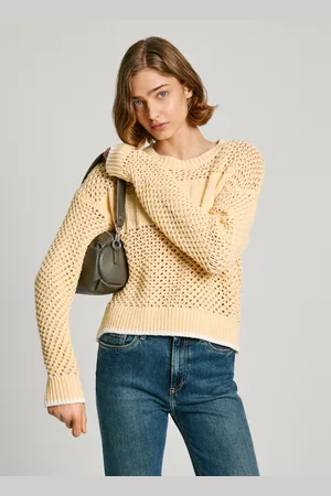 Pepe Jeans Pullover strick durchbrochen logo gestickt