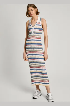 Pepe Jeans Kleid lang gerippt