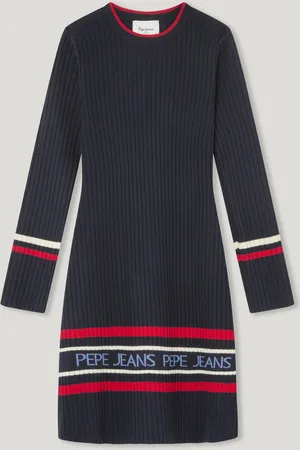 Pepe Jeans Kleid midi gerippt