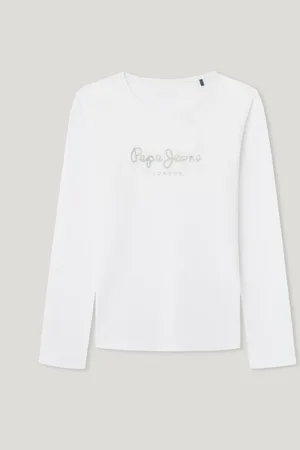 Pepe Jeans T-shirt langarm logo glitzer