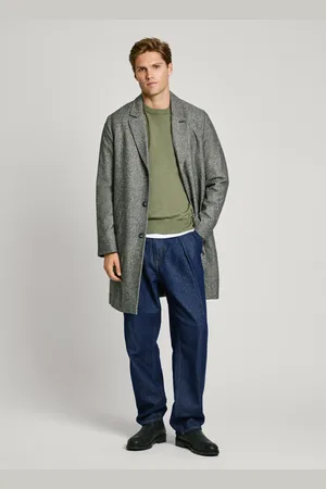 Pepe Jeans Mantel lang fischgrätmuster