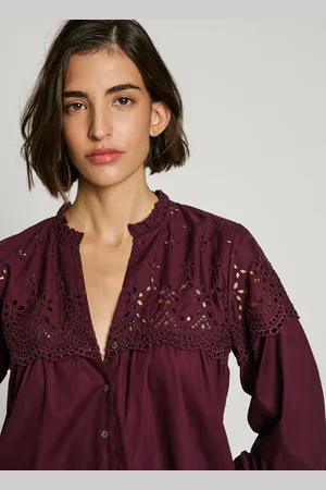 Pepe Jeans Bluse fliessender stoff gestickte details