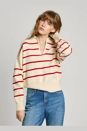 Pepe Jeans Pullover gestreift polokragen