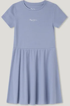 Pepe Jeans Kleid kurz gerippt logo