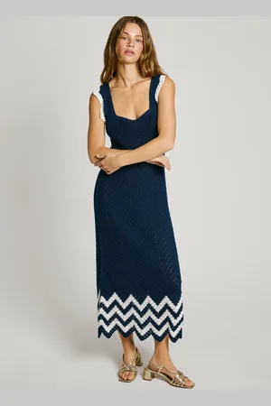 Pepe Jeans Kleid lang träger durchbrochen
