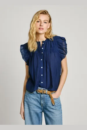 Pepe Jeans Bluse kurzarm rüschen