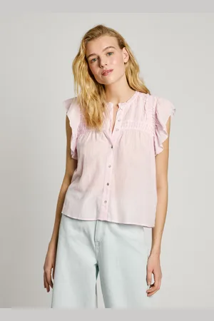 Pepe Jeans Bluse kurzarm rüschen