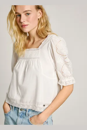 Pepe Jeans Bluse voile gestickte details