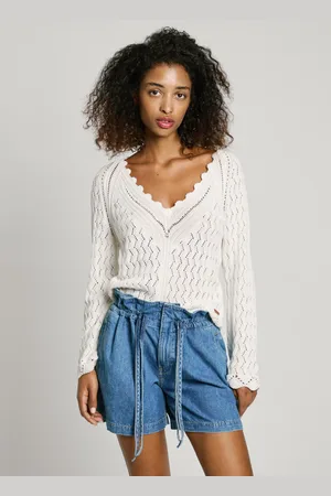 Pepe Jeans Pullover durchbrochen v-ausschnitt