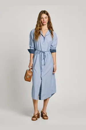 Pepe Jeans Kleid midi gestreift