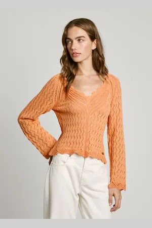 Pepe Jeans Pullover durchbrochen v-ausschnitt