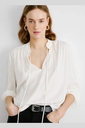 Pepe Jeans Bluse satin mao-kragen