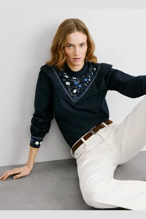 Pepe Jeans Bluse popeline gestrickte details