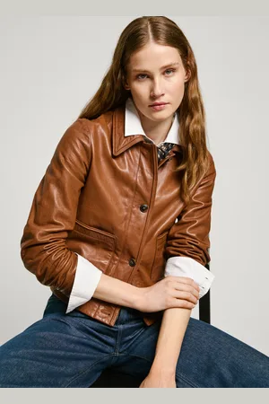 Pepe Jeans Jacke leder knopfverschluss