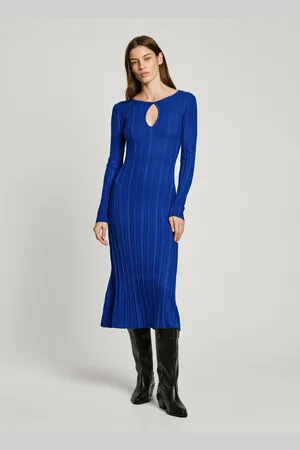 Pepe Jeans Kleid midi schlüsselloch-ausschnitt