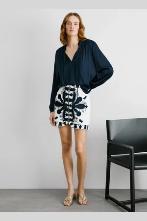 Pepe Jeans Bluse satin mao-kragen