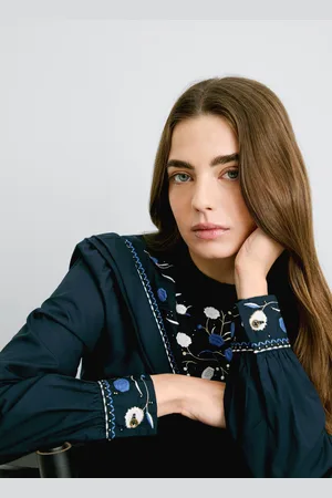 Pepe Jeans Bluse popeline gestrickte details
