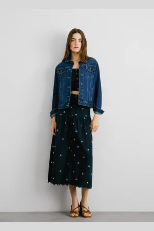 Pepe Jeans Rock midi popeline