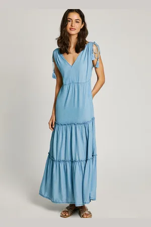 Pepe Jeans Kleid lang v-ausschnitt