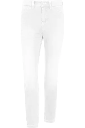 Mac Damen Skinny Jeans - 7/8-Jeans Dream Chic in Inch-Länge 27 weiss Größe: 38