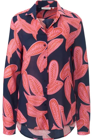 ETERNA Damen Langarm Blusen - Bluse blau Größe: 36