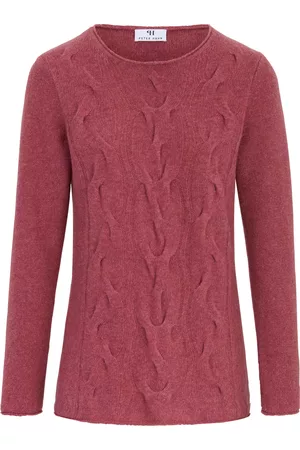 Peter Hahn Damen Pullover - Rundhals-Pullover aus 100% Schurwolle rosé Größe: 36