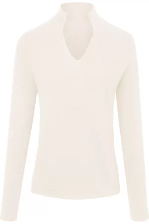 Peter Hahn Damen Kaschmir Pullover - Pullover aus 100% Premium-Kaschmir Modell Vivien weiss Größe: 36
