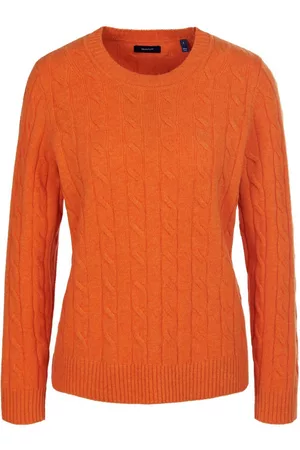 GANT Damen Pullover - Rundhals-Pullover orange Größe: 36