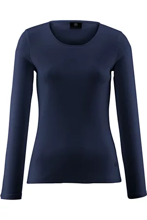 Bogner Damen Longsleeves - Rundhals-Shirt Modell Nasha blau Größe: 40