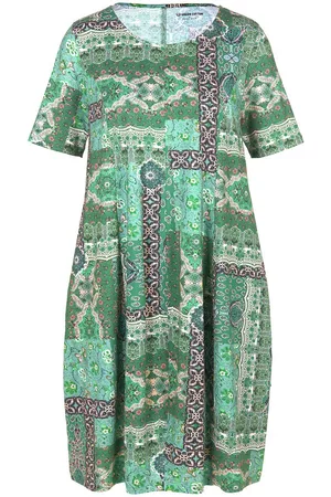 Green Cotton Damen Freizeitkleider - Jerseykleid multicolor Größe: 38