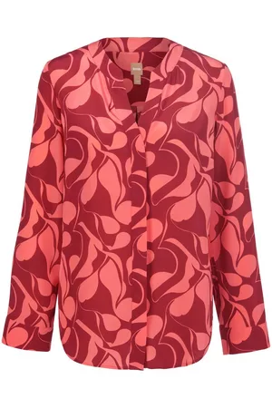 HUGO BOSS Damen Blusen - Bluse aus 100% Seide pink Größe: 36