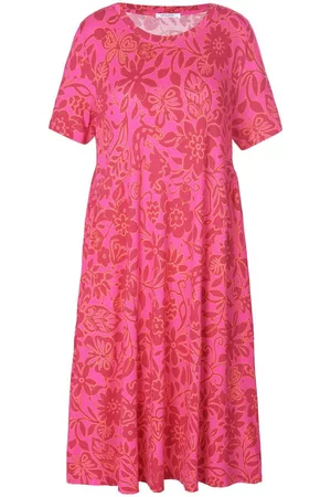 Efixelle Damen Freizeitkleider - Jersey-Kleid 1/2-Arm pink Größe: 36