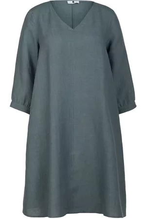 Anna Aura Kleid aus 100% Leinen grün Größe: 40