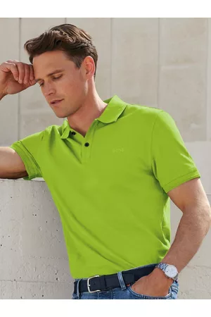 HUGO BOSS Herren Poloshirts - Poloshirt grün Größe: 48