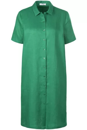 Peter Hahn Damen Strandkleider - Kleid aus 100% Leinen grün Größe: 36