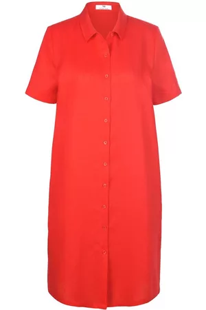 Peter Hahn Damen Strandkleider - Kleid aus 100% Leinen rot Größe: 36